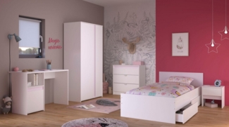 Parisot Hochbett Pirouette 21 Weiß/Grau oder Rosa 90x200 cm