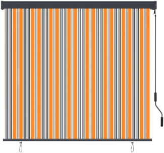 vidaXL Außenrollo 160x250 cm Gelb und Blau 145974
