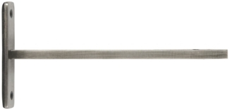 2x Regalhalter Regalwinkel Regalträger Antiksilber-Finish Grau Laursen 05994-12