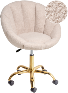 Schreibtischstuhl ANNABELLE Bouclé Beige