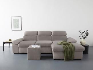 COTTA Ecksofa Lola L-Form, Set, mit Hocker & Kopfteilfunktion, wahlw. Bett- und Armteilfunktion