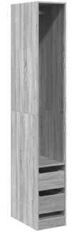 vidaXL Kleiderschrank Grau Sonoma 30x50x200 cm Holzwerkstoff 3307743