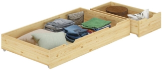 Erst-Holz Bettkasten - 2-teilig - Kiefer Natur - 90.10-S4-2