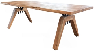 KAWOLA Esstisch WOODY Akazie massiv - Baumkante - Gesellige Runde - Holztisch, Massivholz, natürliche Baumkante, rustikaler Stil, Landhaus Design