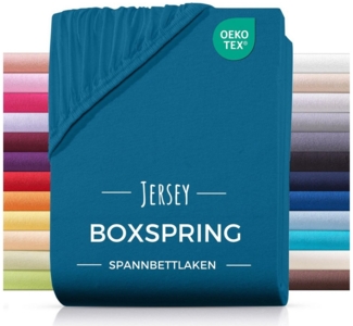 Carpe Sonno Spannbettlaken Boxspringbett Wasserbett Jersey 180x200 180x220 200x200 200x220, Jersey, Gummizug: rundum, (1 Stück), Bettlaken Baumwolle Matratzenbezug hohe Matratzen bis 32cm