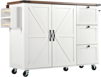 ComfortXL Kcheninsel O110104, Holzwerkstoff, Beige, 132x53x12cm