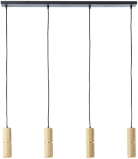 Brilliant AG Leuchten G80052-86 Marty LED Pendelleuchte 4-flammig sand schwarz/matt gold