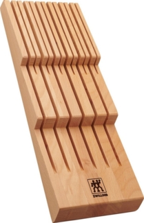 ZWILLING Messerhalter für Schubladen, Schubladen-Einsatz, Für 12 Messer, 41 x 15,5 x 4,8 cm, Holz