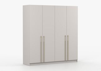 MOEBLO Drehtürenschrank Glamy 4D (Moderner 4-türiger Kleiderschrank mit viel Stauraum, Einlegeböden – Ideal für Schlafzimmer, Ankleidezimmer oder Jugendzimmer, Schrank Garderobe Drehtürenschrank) (BxHxT): 200 x 210 x 57 cm