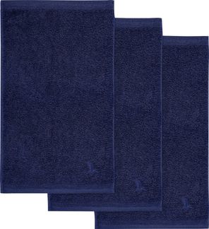 möve Superwuschel Gästetuch 30 x 50 cm aus 100% Baumwolle, deep sea 3er Set