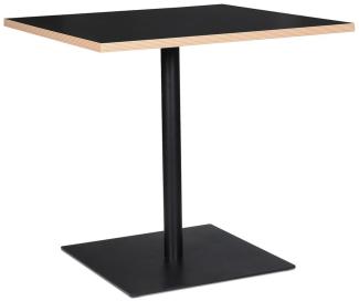 Kadima Design Quadratischer Tisch, 80 cm, Holz & Metall, Ideal für Gastronomie, Schwarz