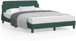 vidaXL Bettgestell "Dover" Dunkelgrün 120x200 cm Samt 373155