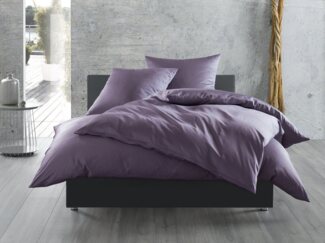 BETTWAESCHE-MIT-STIL Bettwäsche Mako Satin Bettwäsche uni einfarbig, Mako-Satin, 3 teilig