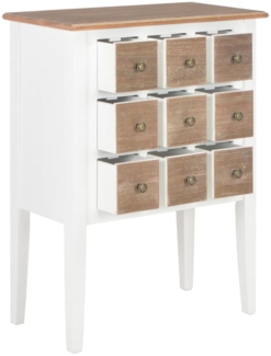 vidaXL Sideboard Weiß 54x30x80 cm Massivholz 280075