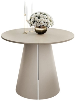 Lookway Esstisch LAVA Runder ausziehbarer Tisch mit Metallgestell (1x Tisch), Durchmesser: Ø 100 / 120 cm