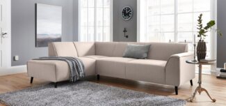 DOMO collection Ecksofa Amora L-Form, mit Ottomane, inklusive komfortablen Federkerns
