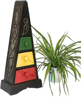 Cargo Loft Pyramide Celtic 60cm Bunt Kommode mit 3 Schubladen Schrank aus Holz