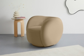 homsy by Ana Johnson Sessel Pebbla, exklusiver, formschöner Designsessel, Drehsessel, Mit oder ohne Drehfunktion, in Luxus-Microfaser oder Chenille