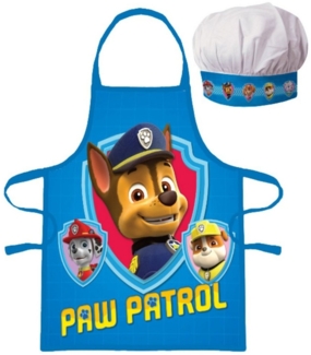 PAW PATROL Kochschürze Chase, (2-tlg), Kinder Koch-Set, Backschürze + Chefmütze