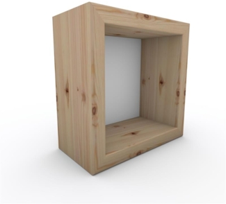 Nachttisch Nachtkommode Nachtkästchen mit Rückwand ohne Zwischenboden ohne Füße ohne Türe Zirbe