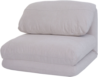 Schlafsessel HWC-E68, Schlafsofa Funktionssessel Klappsessel Relaxsessel, Stoff/Textil ~ beige
