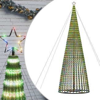 vidaXL LED Weihnachtsbaum 1544 LEDs Mehrfarbig 500 cm 358075