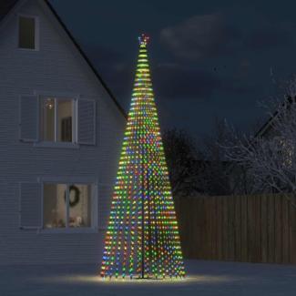 vidaXL Weihnachtsbaum Kegelform 1544 LEDs Mehrfarbig 500 cm 358075