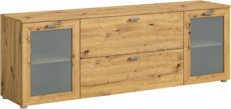 INOSIGN Lowboard Enno, Breite 180 cm, mit Glastüren, vielseitig einsetzbar, in verschiedenen Farben, TV-Schrank, Kommode, TV-Möbel