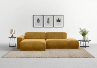 TRENDMANUFAKTUR Ecksofa Braga, mit hochwertigem Kaltschaum, L-Form, in Cord erhältlich, 2 Teile, modernes Sofa, Couch mit hohem Sitzkomfort, 275/72/160 cm (B/H/T)