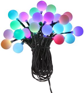 RGB Lichterkette, schwarz, Farbwechsler, 25x LED, L 480 cm