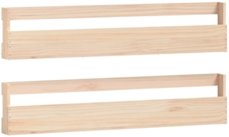 vidaXL Wand-Schuhregale 2 Stk. 110x9x23 cm Massivholz Kiefer 833275