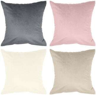 Amilian Kissenbezüge - 4er Set Kissenbezug - Zierkissenbezüge - Kissenhüllen, (4 Stück), 45x45 cm, Kissenhülle für Kissen, Zierkissen, Sofakissen, Dekokissen