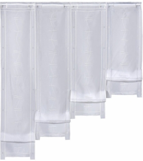 Weckbrodt Scheibengardine Selina, Stangendurchzug (1 St), transparent, Voile, Hochraff, Gardine, Voile, echte Stickerei, transparent, Store