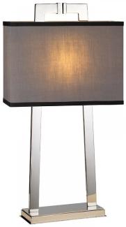 Elstead Lighting Magro 1-Light Tischleuchte Nickel poliert Grau 65cm E27