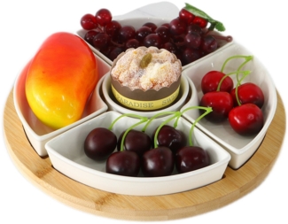 Servierset Snackschalen Dipschalen Servierschalen mit Tablett Cheffinger CF-CSB3