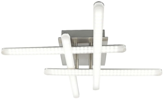 LED Deckenleuchte, Metall Chrom, warmweiß, L55cm