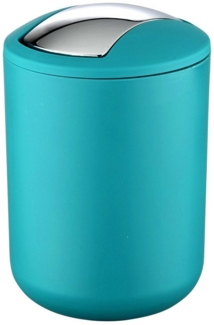 Wenko 'Brasil S' Kosmetikeimer mit Schwingdeckel, Kunststoff (BPA-frei), Ø 14x21 cm, 2 Liter, Petrol