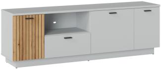 Lowboard TV-Unterschrank Vero 180x40x59cm grau Evoke Eiche MDF