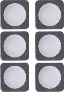 6er Set LED Einbaustrahler, eckig, chrom, L 8,4 cm, TINUS