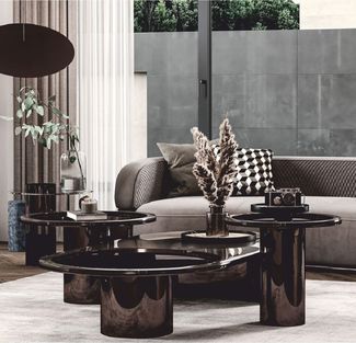 Casa Padrino Luxus Couchtisch Grau / Bronze 150 cm - Hotel & Wohnzimmer Möbel