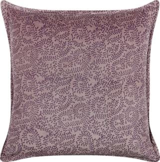 Dekokissen Blumenmuster KALMIA Samtstoff 45 x 45 cm Rosa
