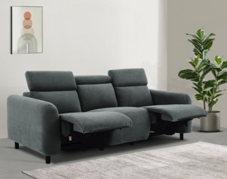 Home affaire 3-Sitzer SKAANE Struktur-Sofa, 229 cm, manuelle-u. elektrische Relaxfunktion, Relax-Funktion in 2 Sitzen, Kopfteilverstellung, Federkernpolsterung
