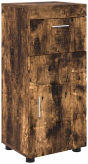 vidaXL Badezimmer Schrank mit Tür TULUM Räuchereiche 37 x 31,5 x 82 cm 880346