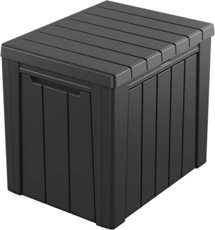 Keter Aufbewahrungsbox Kissenbox Gartenbox Urban Terrassenbox Auflagenbox Kissentruhe 113L, UV-beständiger Kunststoff in Holzoptik, mit Griffmulden