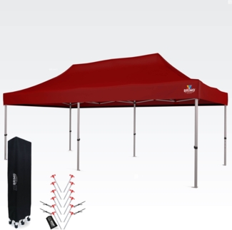 Pavillon 3x6m - ohne Wändeänden - Rot
