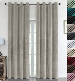 Beautex Verdunkelungsvorhang Samt Vorhang Ösen Gardine Velvet blickdicht abdunkelnd, Ösen (1 St), abdunkelnd
