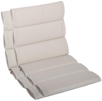 LILENO HOME Polsterauflage Niedriglehner, bequeme Sitzauflage für Gartenmöbel, Stuhlkissen, (2 St, 2er Set), 2er Set Gartenstuhl Auflagen in Natur, wasserabweisende Sitzpolster