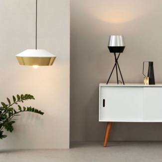 s.luce SkaDa LED Pendellampe Metallschirm Gold, Aluminium Ø 40cm