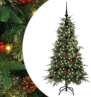 vidaXL Künstlicher klappbarer Weihnachtsbaum Grün 120 cm PE und PVC 3397394