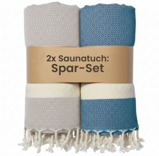 furora HOLIDAY Saunatuch Saunahandtuch Saunatuch Damen + Herren, Hamamtuch groß 100x200 XXL